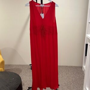 Lucy Paris Vibrant Red Maxi Dress